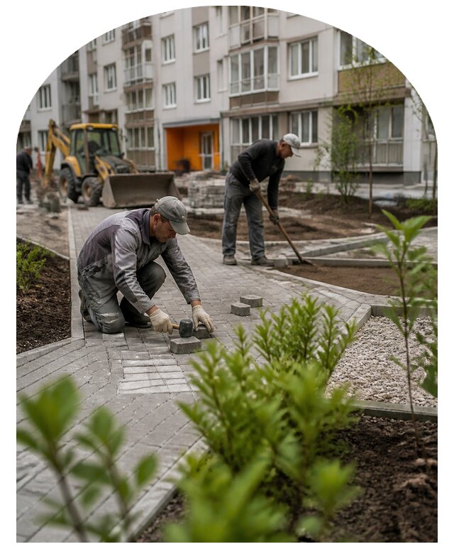 Благоустройство двора многоквартирного дома в Уссурийске